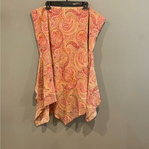 *GENTLY WORN* Lane Bryant Plus Size 26/28 Asymmetrical Paisley Print Skirt